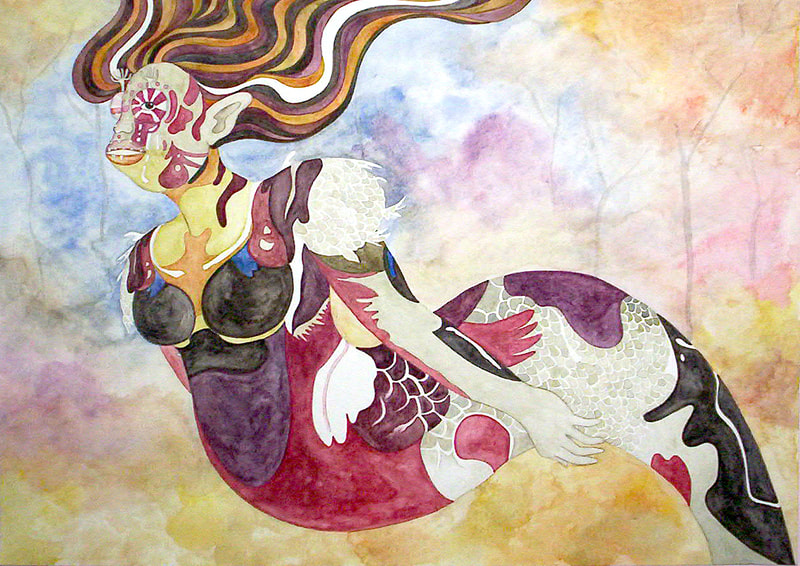 Watercolour by Filipino Artist Jill Arwen Posadas entitled Blenilda Ann E Lao