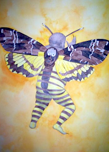 Watercolour by Filipino Artist Jill Arwen Posadas entitled Death By Honey