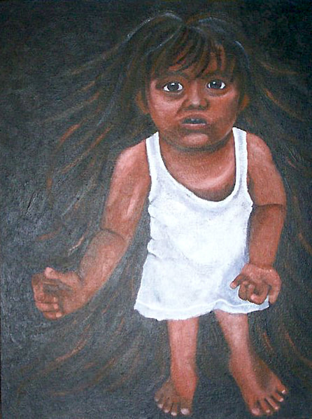 Acrylic on Canvas by Filipino Artist Jill Arwen Posadas entitled Nakasando