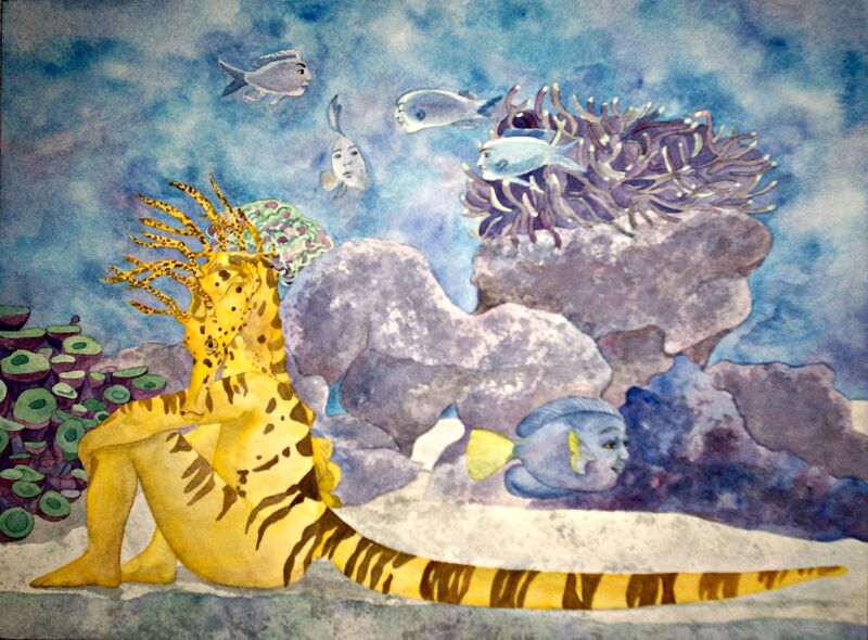 Watercolour by Filipino Artist Jill Arwen Posadas entitled Aquatik
