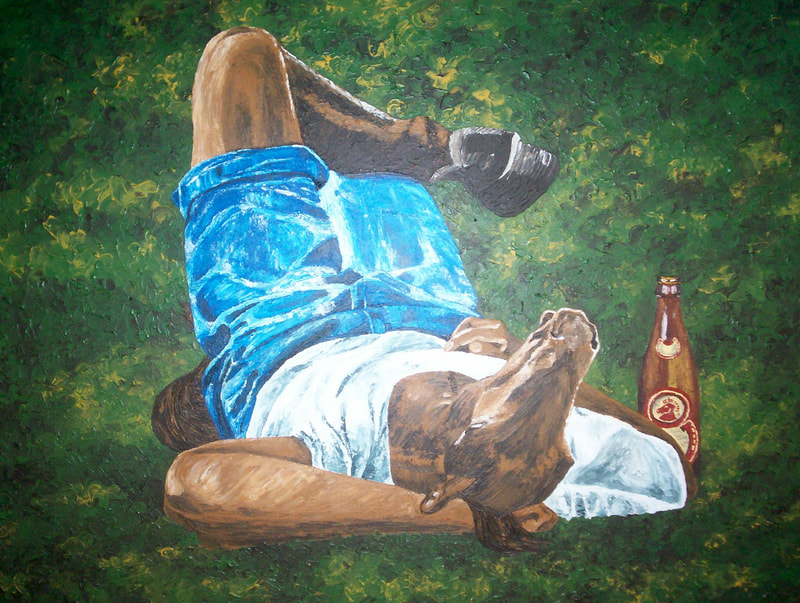Acrylic on Canvas by Filipino Artist Jill Arwen Posadas entitled Roll